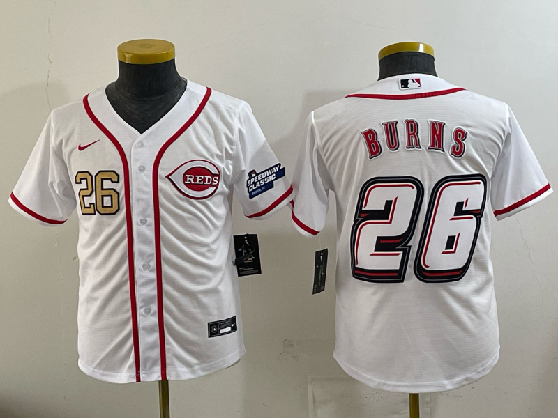 Women Cincinnati Reds #26 Durns white Nike MLB 2025 Jersey 043